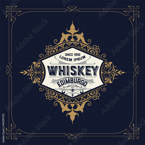 Retro logo for Whiskey