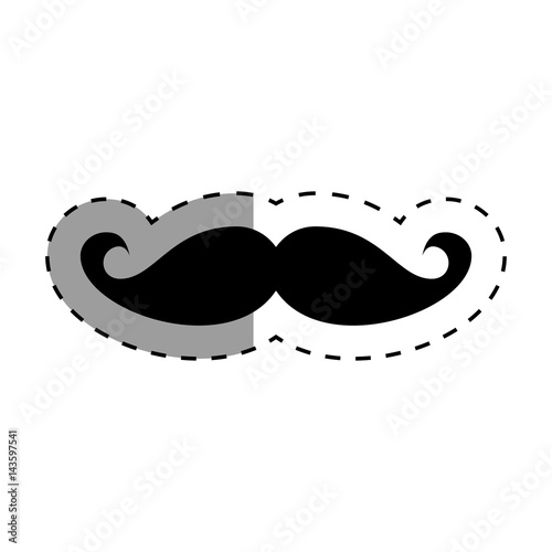 mustache accessory isolated icon
