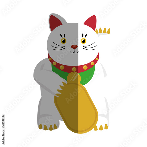 japanese cat lucky icon