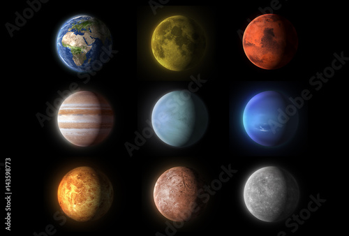 colorful planets collection