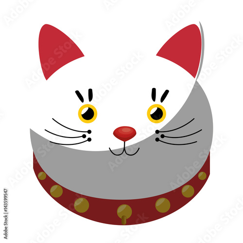 japanese cat lucky icon