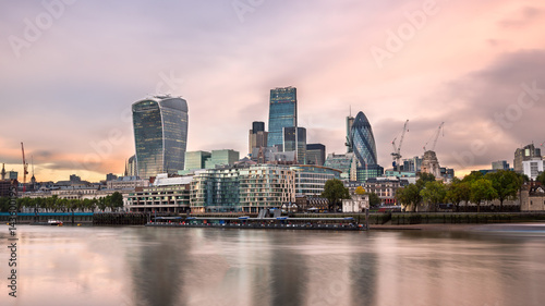 London City Skyline and River Thames in the Morning  London  United Kingdom
