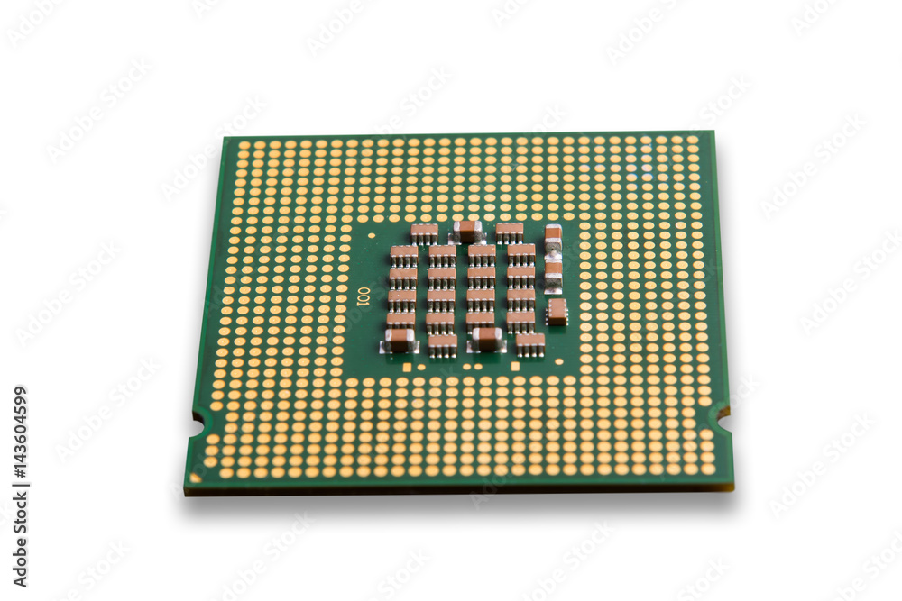 computer processor isolated on white computer processor isolated on white