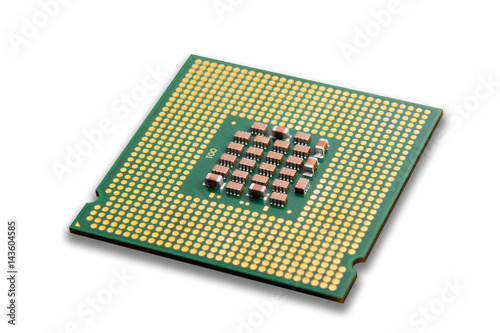 computer processor isolated on white