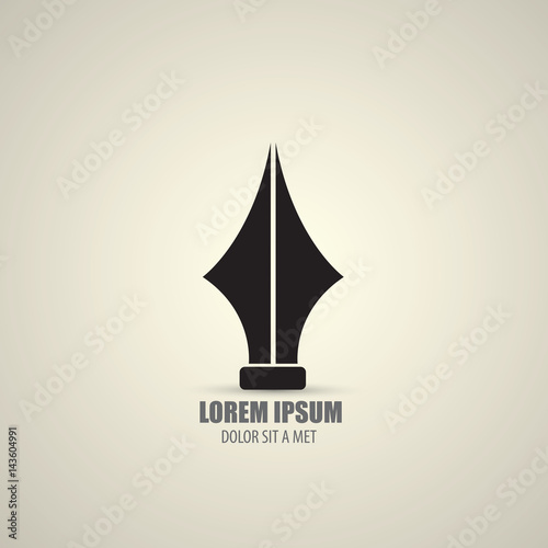 vector flat Fountain pen icon isolated