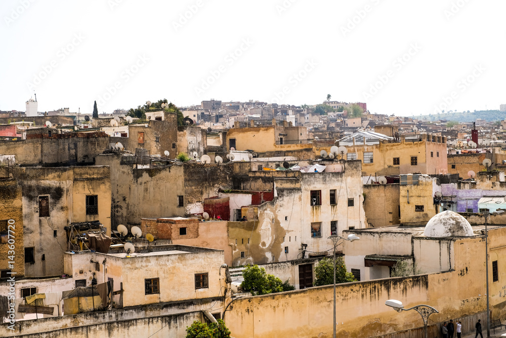View on the old city in Morocco