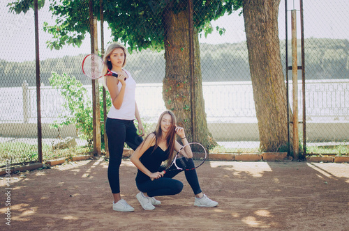 two girls athletes © hetmanstock2