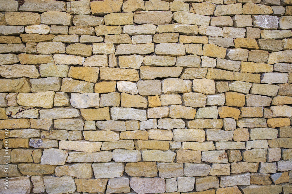 Background of stone wall texture.