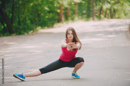 sport girl it the gym and on the jog