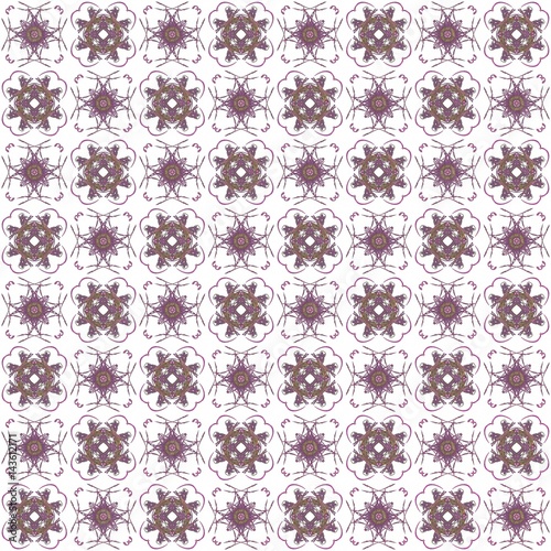Seamless texture with 3D rendering abstract fractal purple pattern