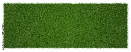 3d rendering of a grass patch isolated on white for architecture design or othe use