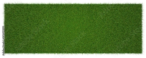 3d rendering of a grass patch isolated on white for architecture design or othe use