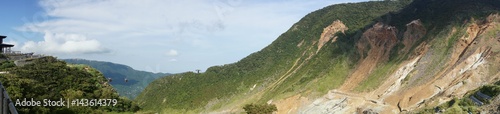 Sulfur mine panoramic - Hakone (Japan)