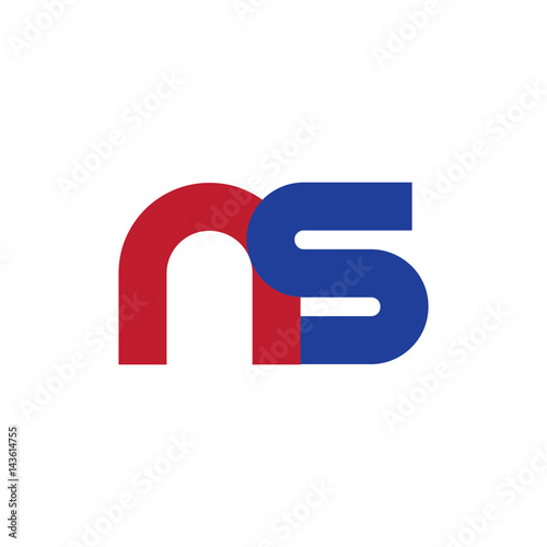 Initial Letter NS Rounded Lowercase Logo