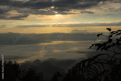 Sea Of Mist With Doi Luang Chiang Dao  View Form Doi Dam in Wianghaeng Chiangmai Thailand