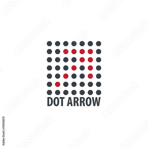 Billede på lærred Dot Direction Arrow Icon Logo