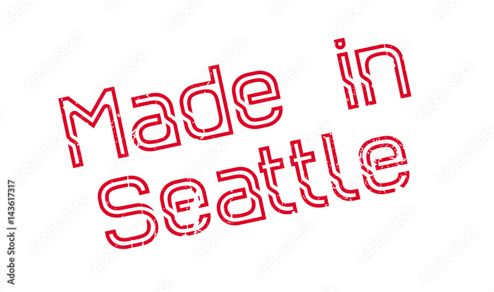 Made In Seattle rubber stamp. Grunge design with dust scratches. Effects can be easily removed for a clean, crisp look. Color is easily changed. Made In Seattle rubber stamp. Grunge design with dust scratches. Effects can be easily removed for a clean, crisp look. Color is easily changed.
