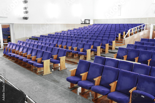 Modern interior of school assembly hall