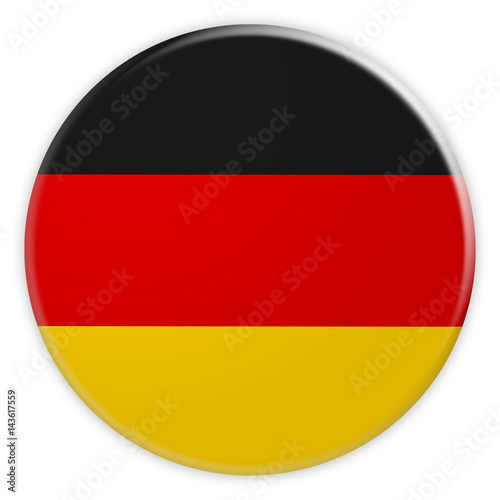 Germany Flag Button  News Concept Badge  3d illustration on white background