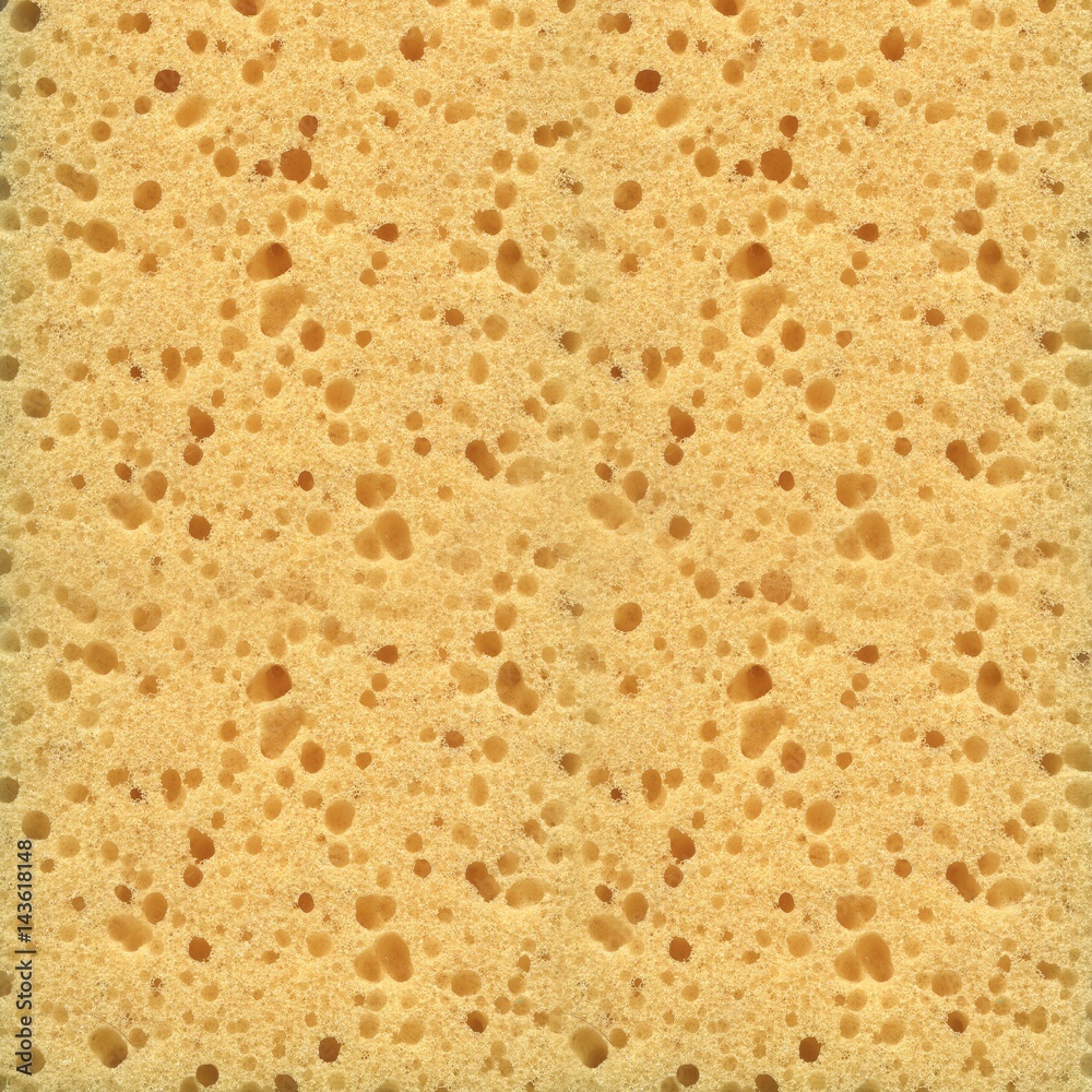 Yellow sponge close-up texture