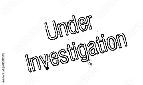 Under Investigation rubber stamp. Grunge design with dust scratches. Effects can be easily removed for a clean, crisp look. Color is easily changed.