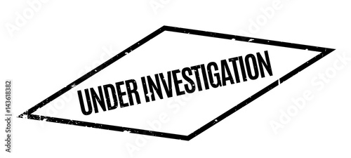 Under Investigation rubber stamp. Grunge design with dust scratches. Effects can be easily removed for a clean, crisp look. Color is easily changed.