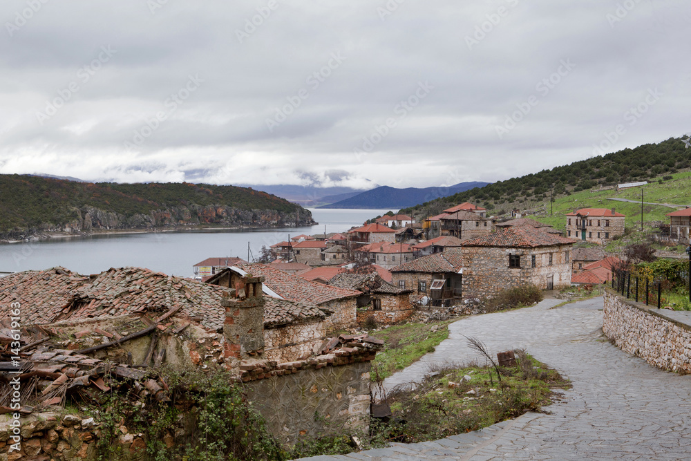Psarades village in Prespa lake, Greece