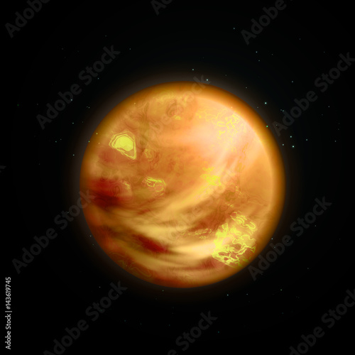Obraz na płótnie Planet venus background. Vector