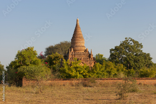 Roadside pagodas in Bagan Myanmar 