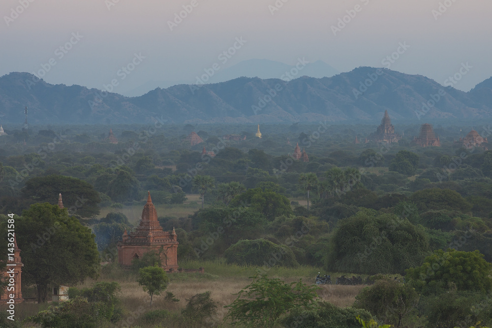 Tranquil night scene in Bagan Myanmar 