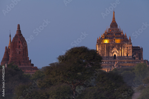 Thatbyinnyu Temple in Bagan at night 
