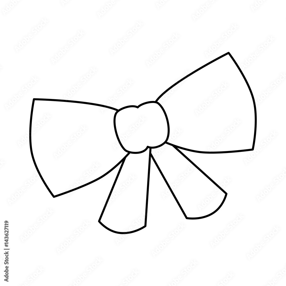 Fototapeta premium bow ribbon isolated icon