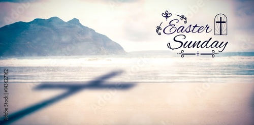 Canvas Print Composite image of easter message
