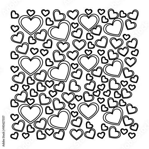 love card with hearts