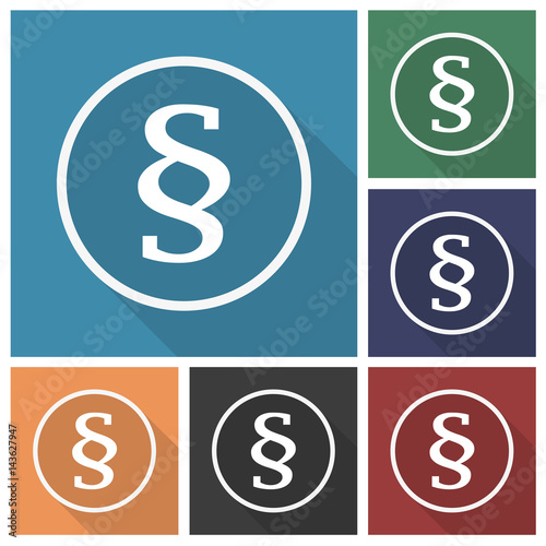 Button - Set - Schatten - Paragraph Gesetz