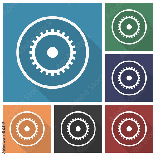 Button - Set - Schatten - Zahnrad Mechanik