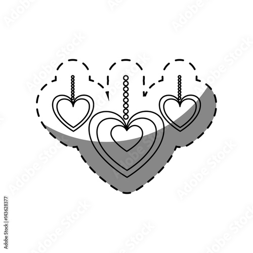 love card with hearts