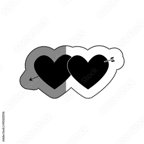 love card with hearts