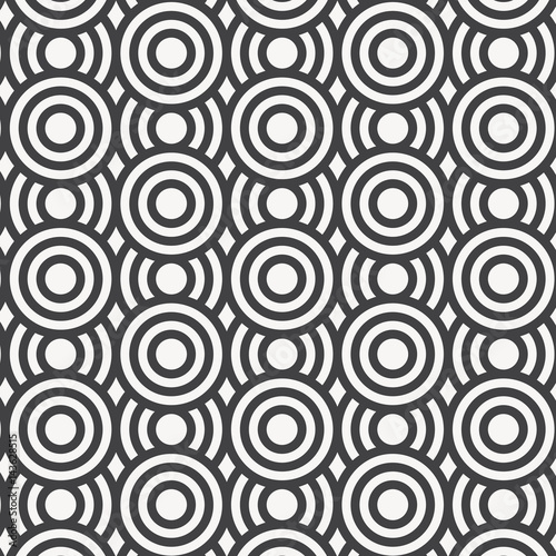 Vector seamless pattern. Modern stylish texture. Repeating geometric tiles. Concentric circles