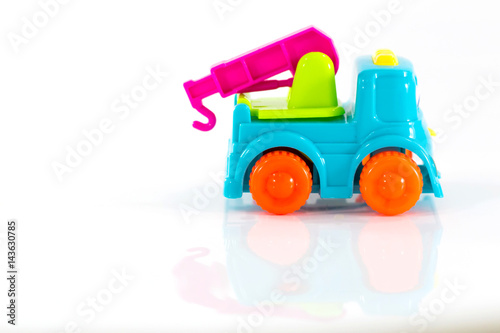 Car Trailers toy isolated on white background