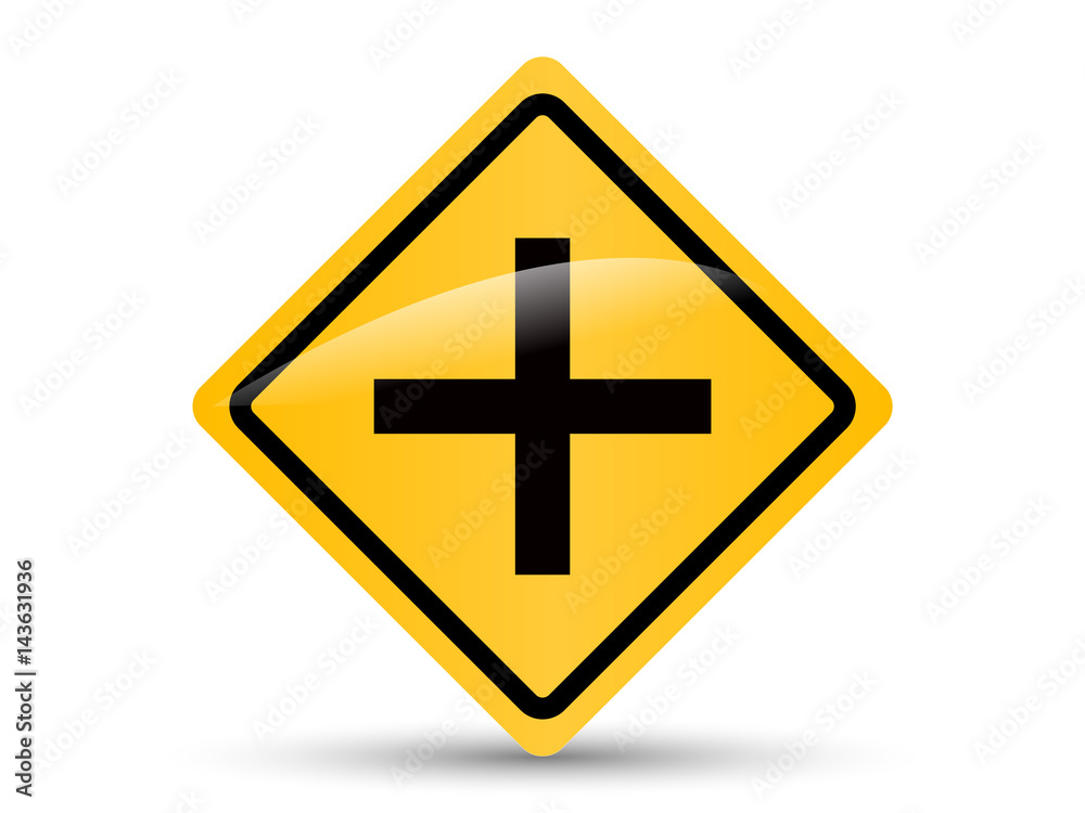 Warning sign with white background Warning sign with white background