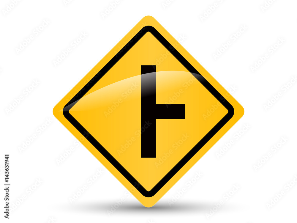 Warning sign with white background