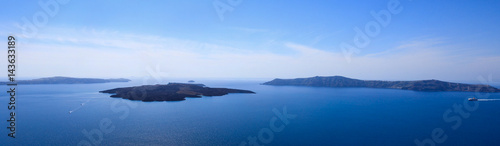 Nea Kameni island near Santorini Greece