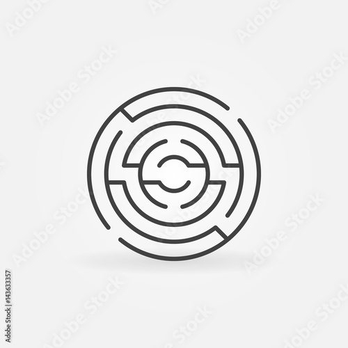 Circular maze icon