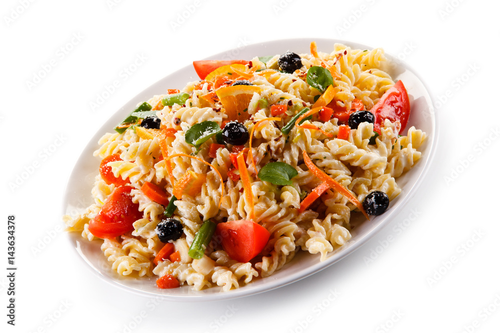 Pasta with colorful vegetables Pasta with colorful vegetables