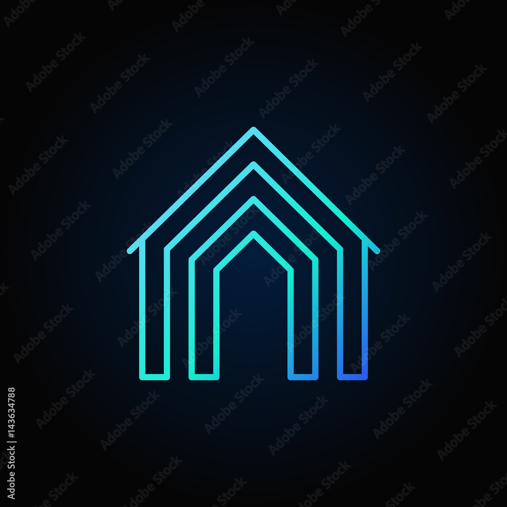 Home concept blue icon Home concept blue icon