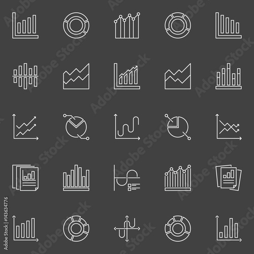 Graph and chart icons