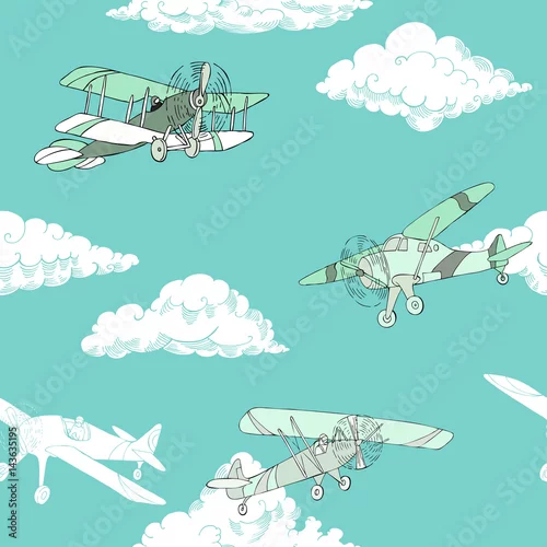 Tapety Seaml Colours Airplanes-08