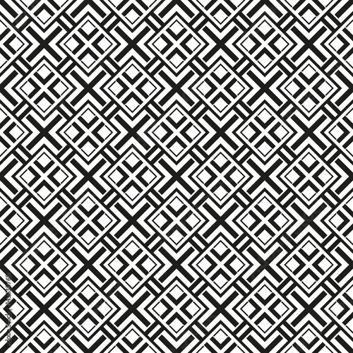 Geometric seamless pattern. Black and white. Vector