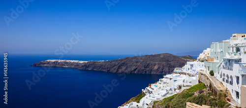 Santorini island, Greece - Caldera over Aegean sea